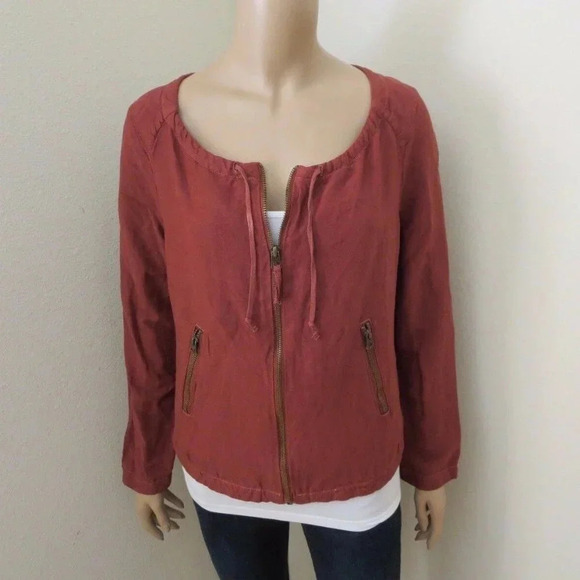 NEW Lucky Brand Henna Linen Jacket Size Small - Picture 2 of 8